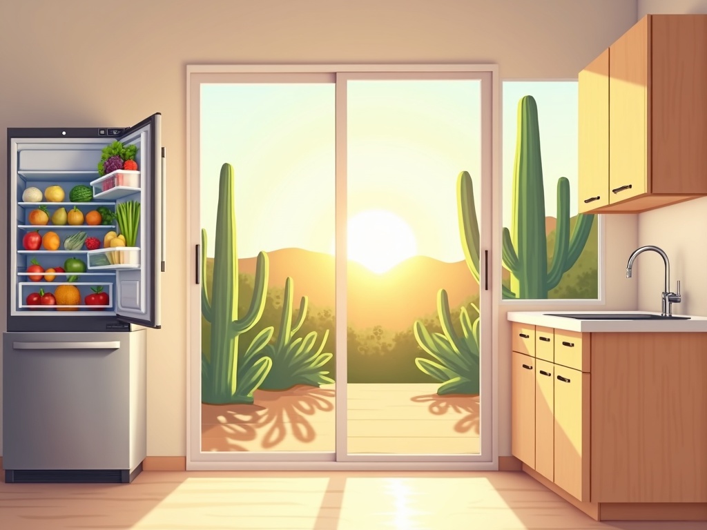 Sun City, AZ Interior kitchen in a Sun City AZ patio home near Thunderbird Boulevard representing professional appliance repair Sun City AZ in the Lakeview area