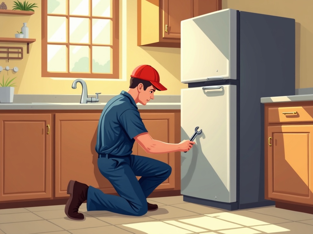Youngtown, AZ Appliance repair technician performing appliance repair in Youngtown AZ inside a classic ranch-style home kitchen near Grand Avenue