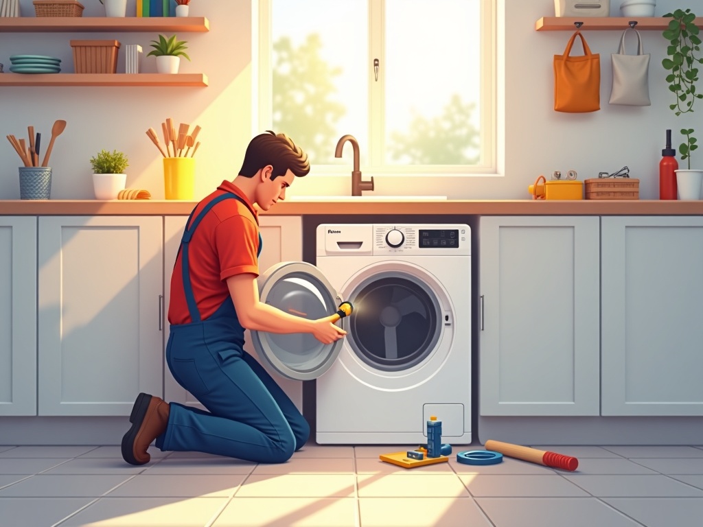 A professional technician performing a <span class=