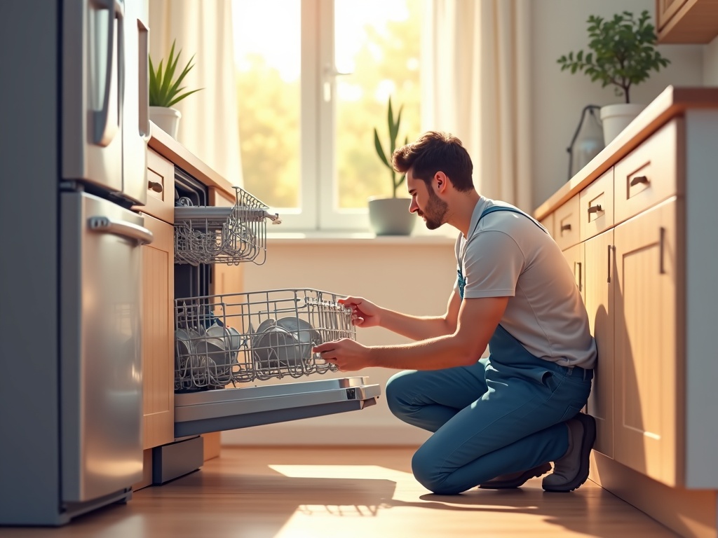 Lower Rack Keeps Falling Off the Track? Here's What's Really Happening Removed dishwasher lower rack on a kitchen counter next to replacement rollers — a common fix for dishwasher lower rack falling off track
